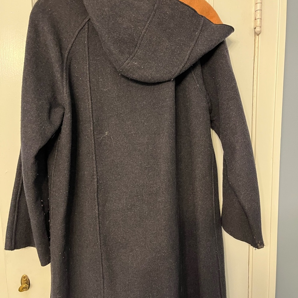 Vintage Harve Benard Gray Hooded wool Coat with Pink Inner Elegant Ladylike - Picture 3 of 4